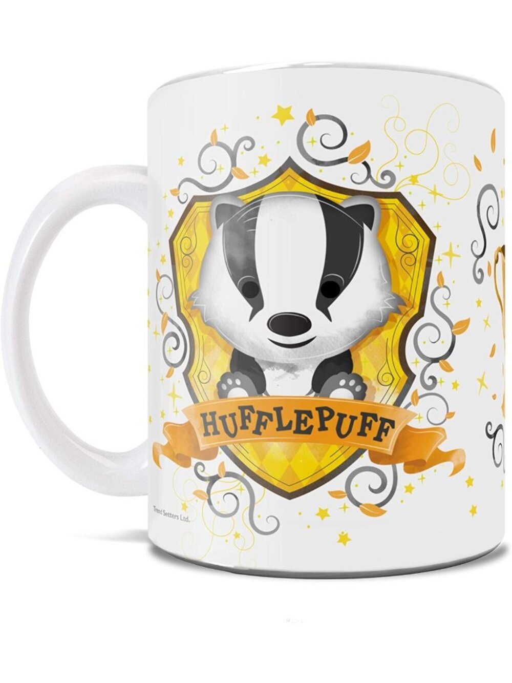 Chibi Watercolor Hufflepuff Hogwarts Coffee Mug - 11 oz Ceramic Drinkware